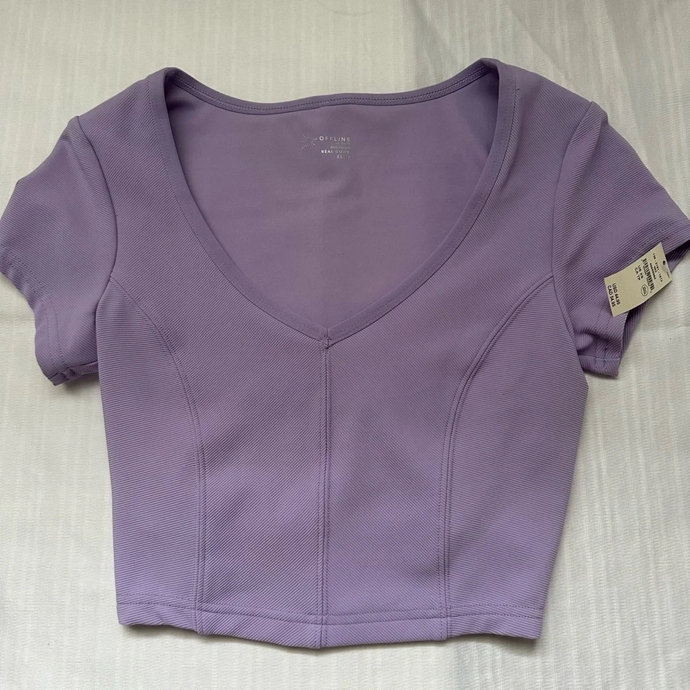 purple aerie crop top - Picture 1 of 4